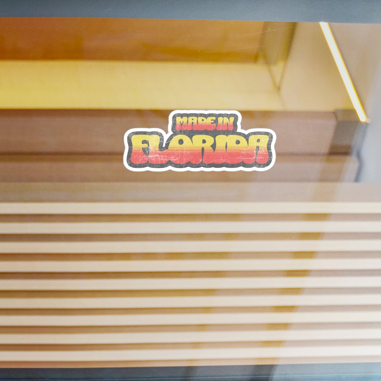 Made in Florida Vinyl Decal - Retro Sunset