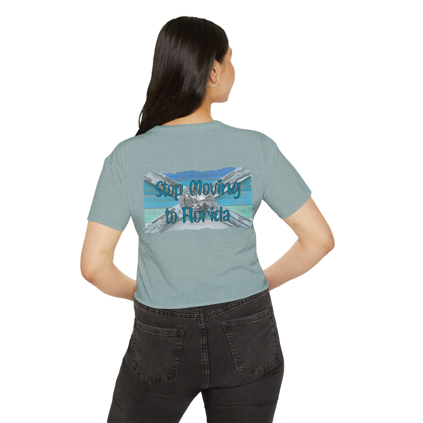 Stop Moving to Florida Crop Tee