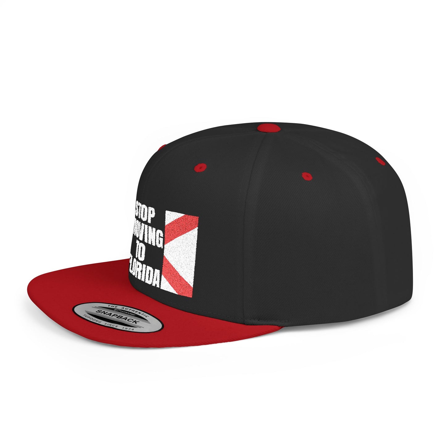 Stop Moving to Florida Flat Bill Snapback