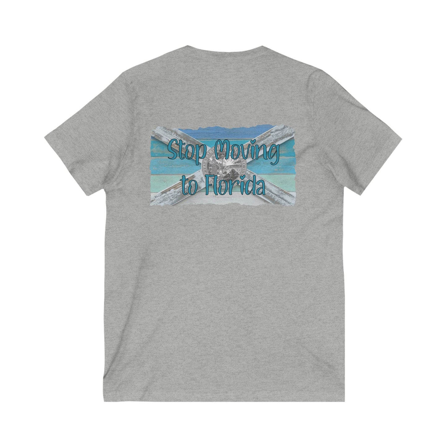 Stop Moving to Florida V-Neck Tee