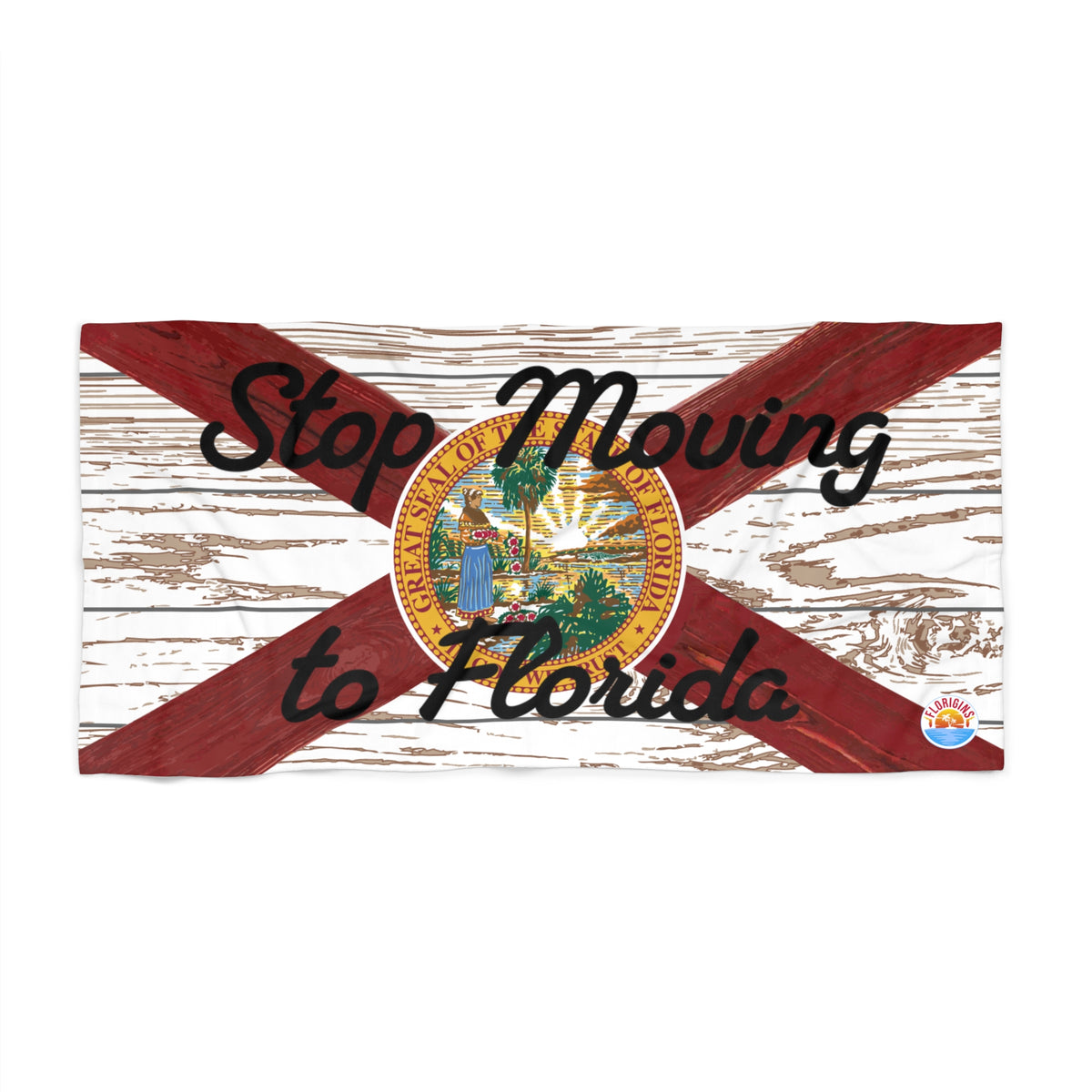 Stop Moving to Florida (FloridaMan) Heavyweight Luxury Beach Towels