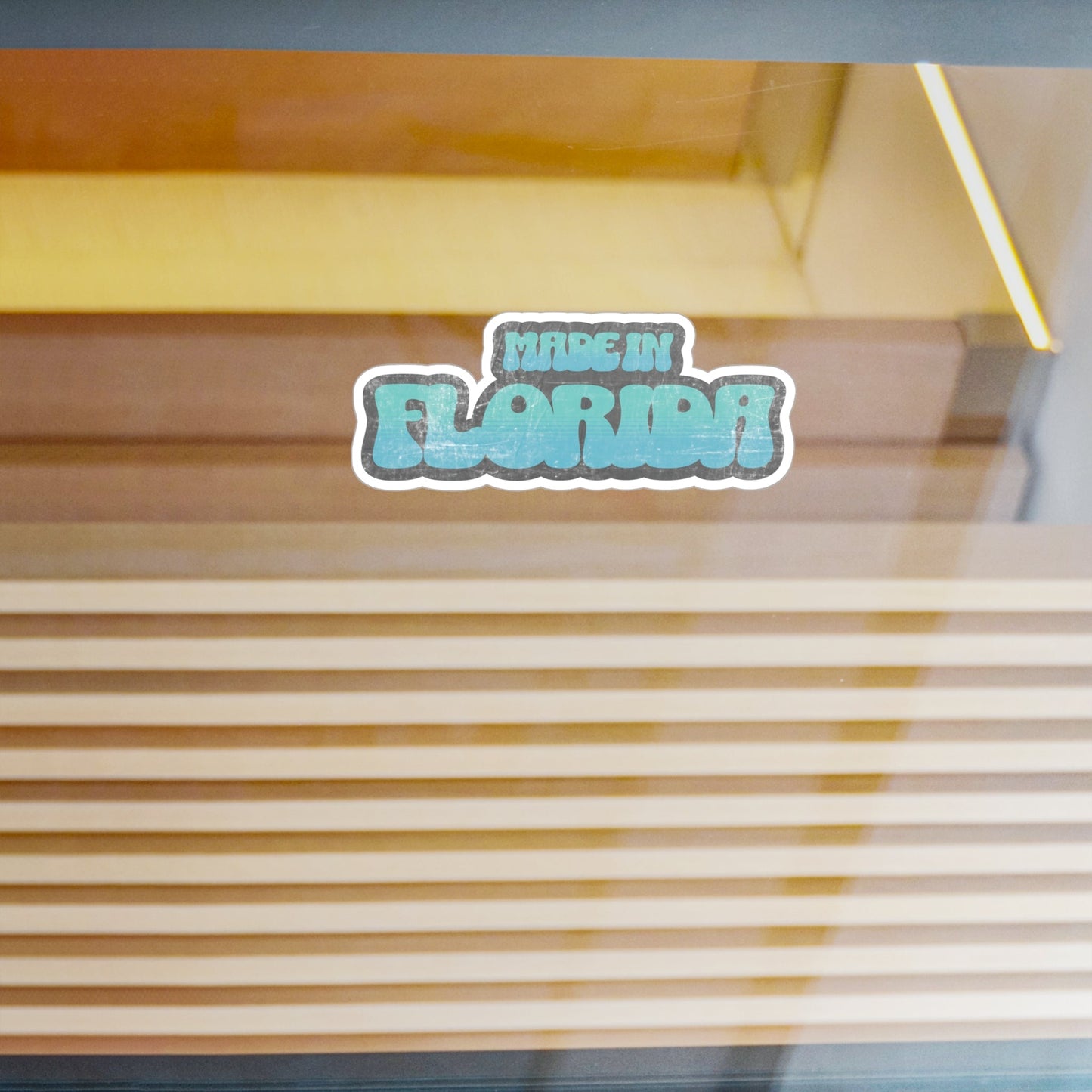 Made in Florida Vinyl Decal - Spring Blue