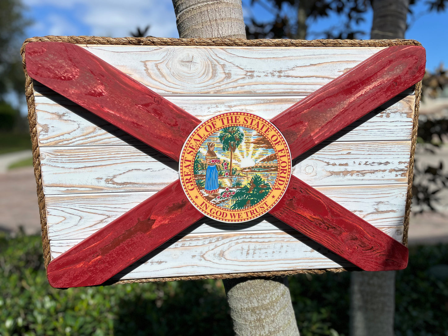 FloridaMan Solid Wood Florida Flag