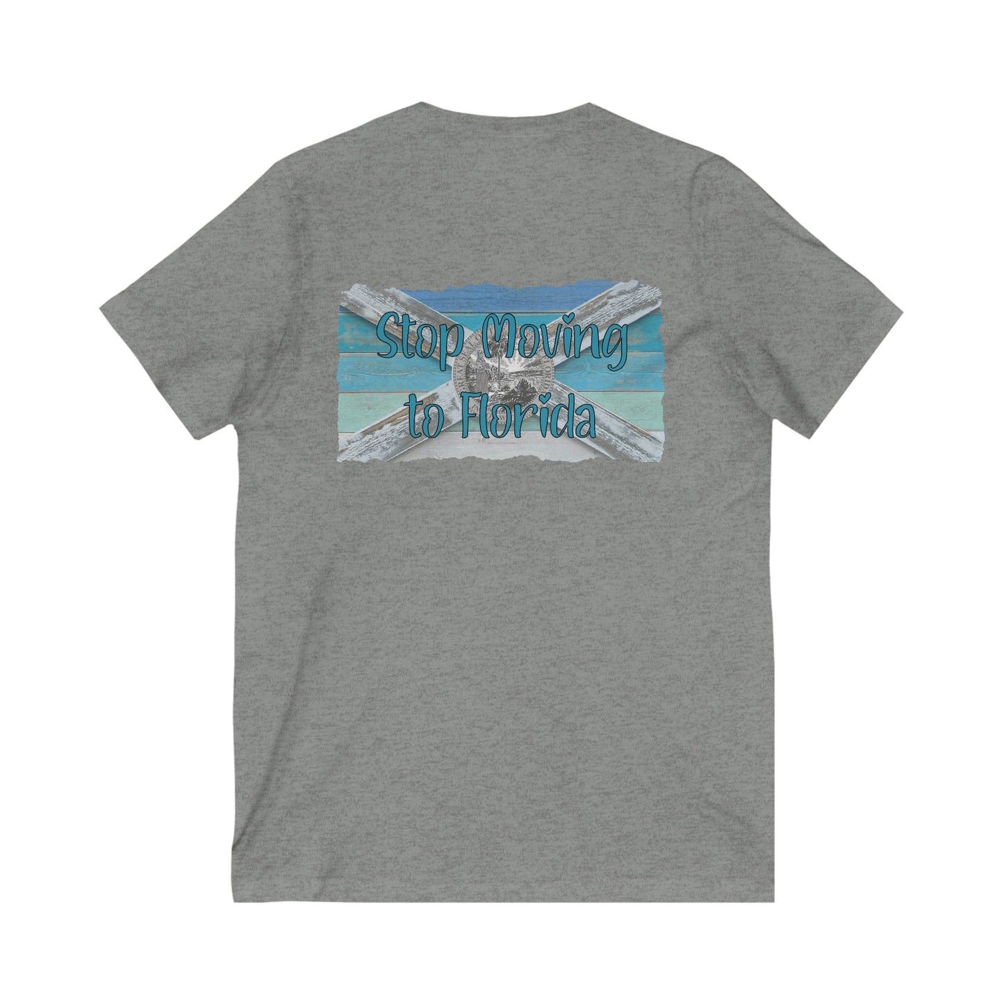 Stop Moving to Florida V-Neck Tee