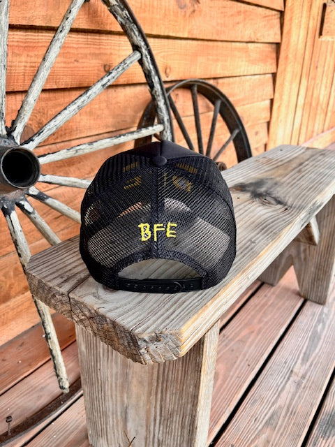 Big Florida Energy Foam Captain's Hat - Black/Gold ⚓⚡💥