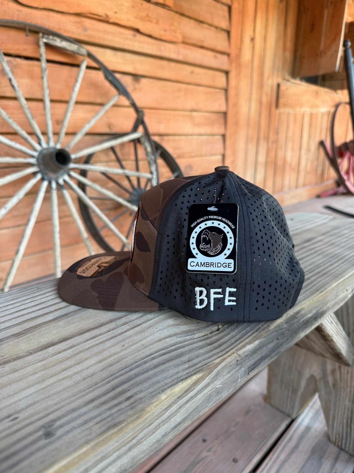 BFE Dark Brown Camo 7 Panel Snapback πβ‘π§’