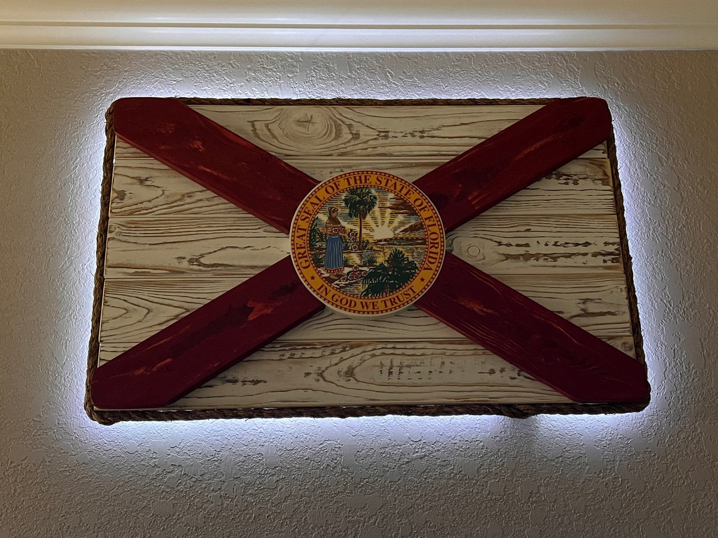 FloridaMan Solid Wood Florida Flag