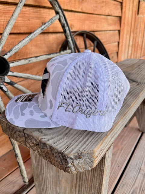 Gaspar Trucker – Blizzard/White Duck Camo🦆❄️🏴☠️