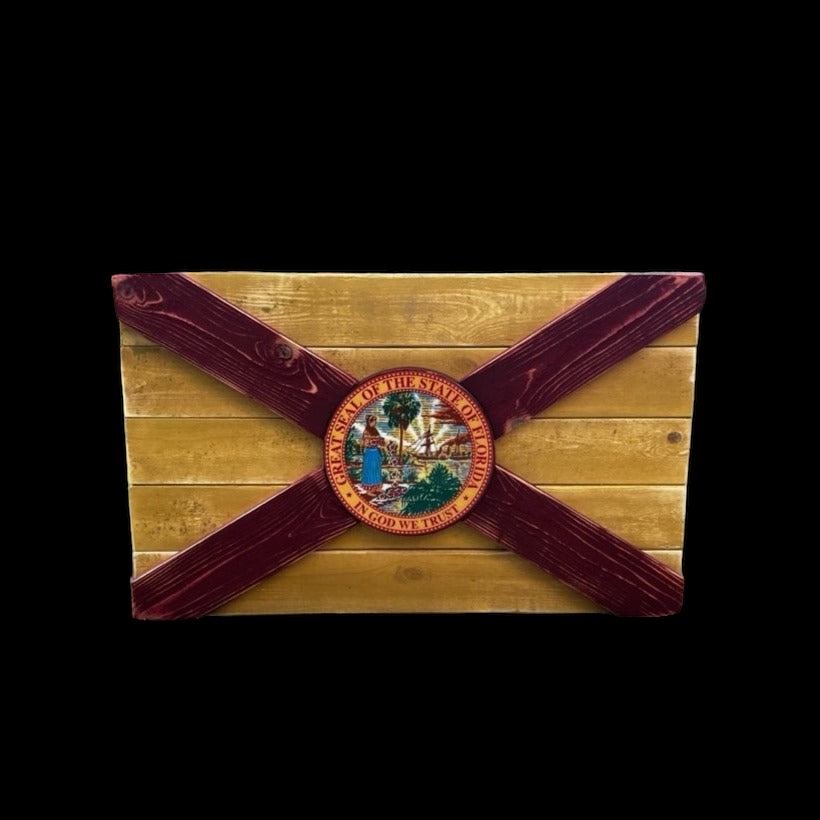 Tallahassee Solid Wood Florida Flag