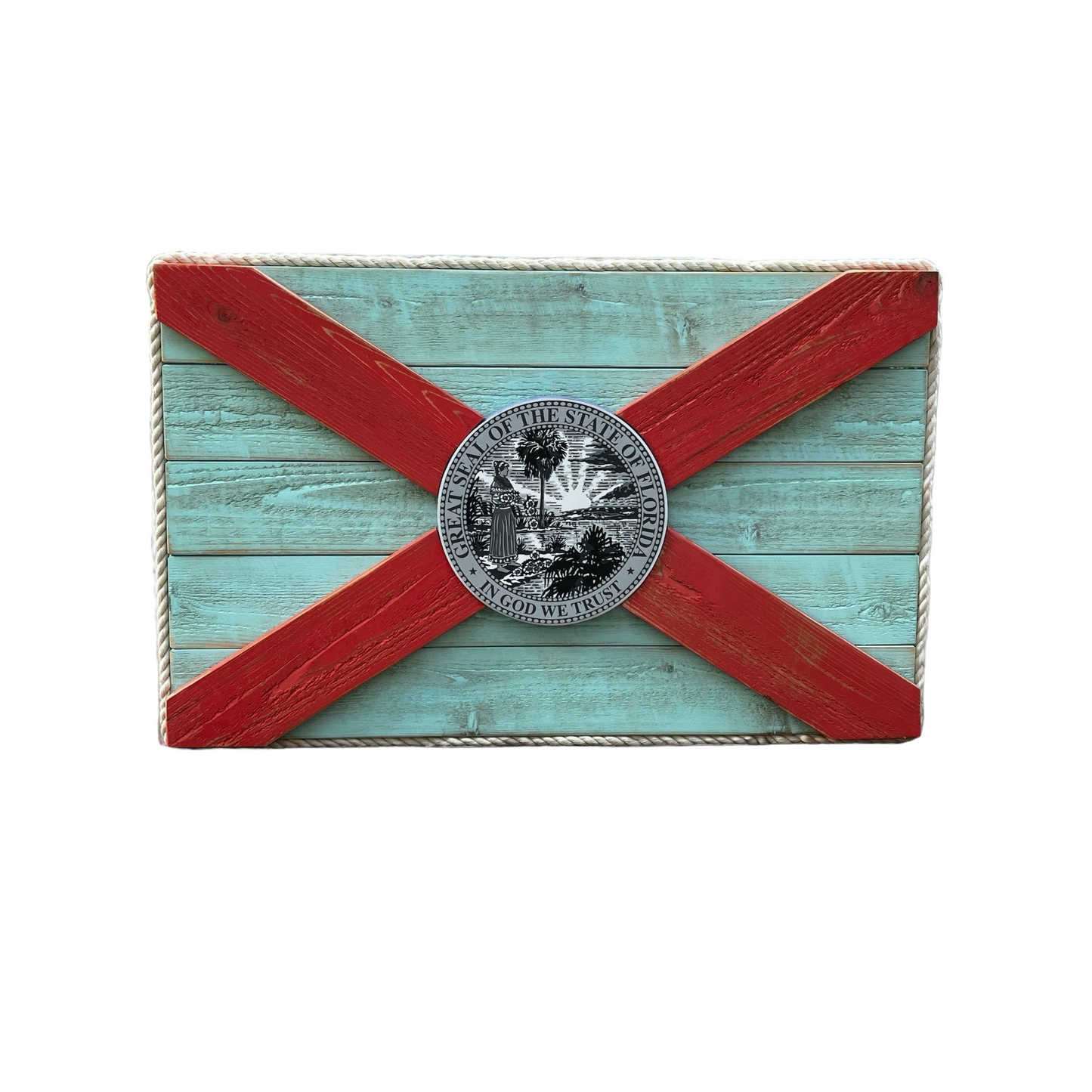 TropicGal Solid Wood Florida Flag