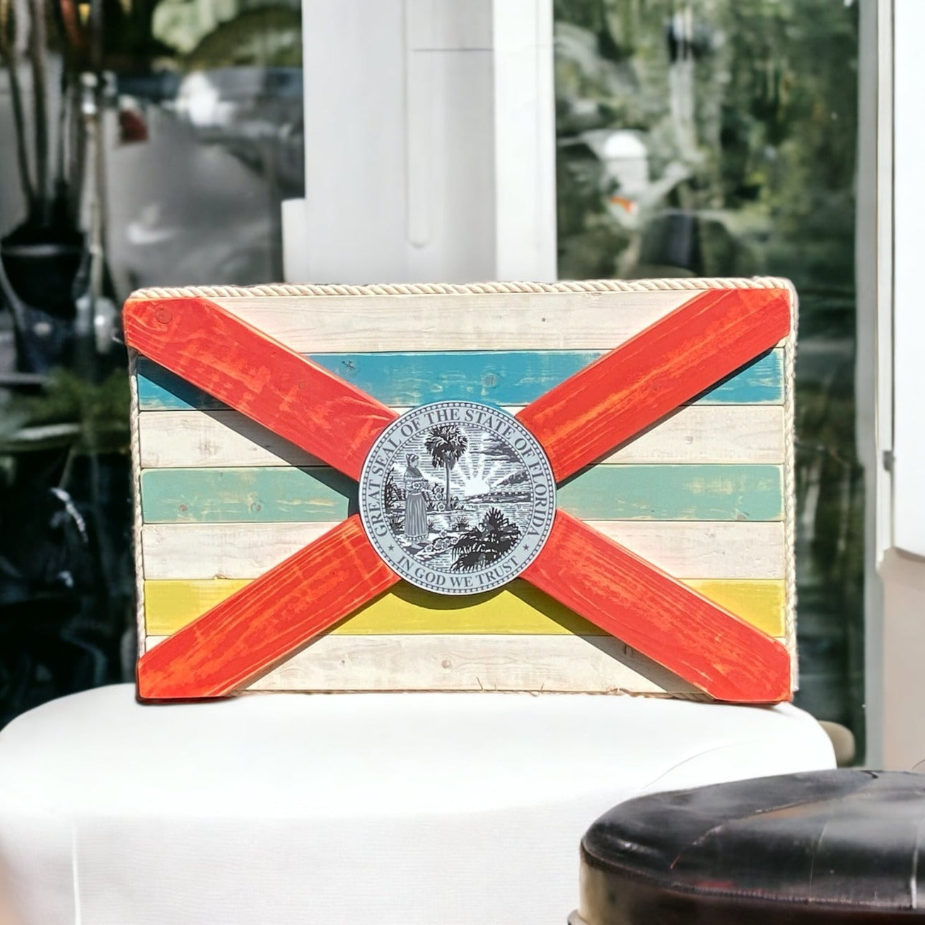 Islander Solid Wood Florida Flag