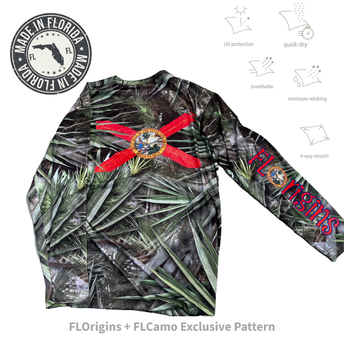 FLOrigins + FLCamo (Unisex) Gainesville-Palmetto Performance Long-Sleeve Shirt