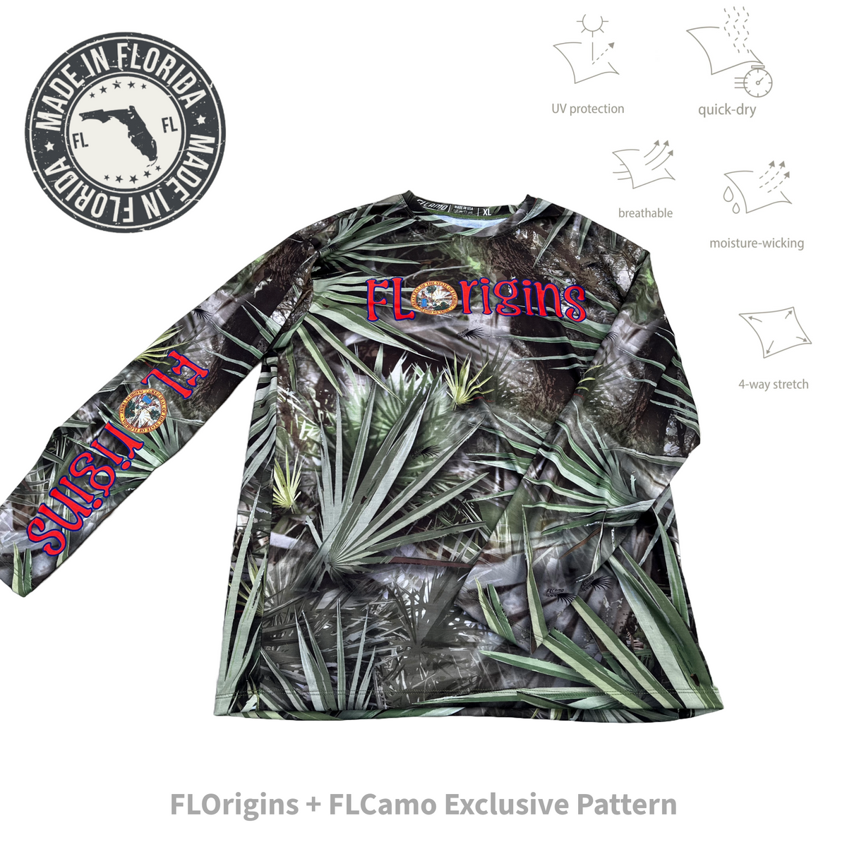 FLOrigins + FLCamo (Unisex) Gainesville-Palmetto Performance Long-Sleeve Shirt