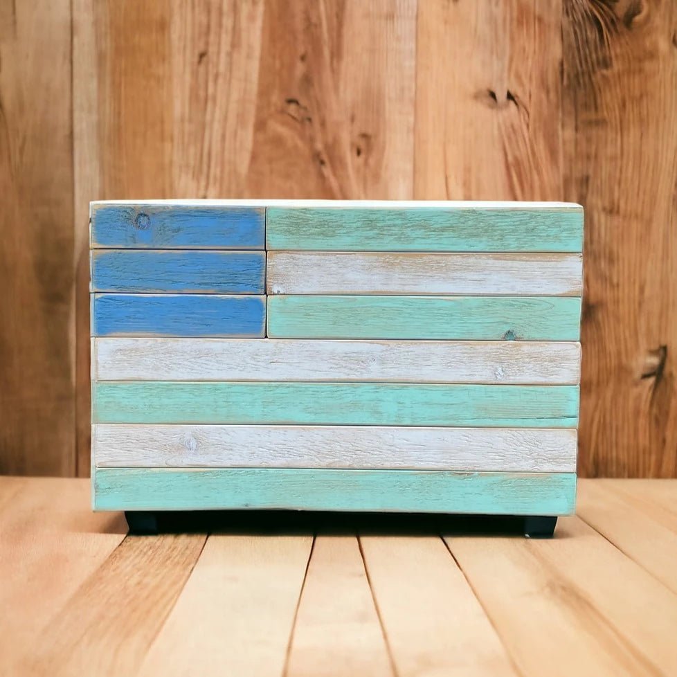 'Merica Marathon Solid Wood American Flag - Native Artistry