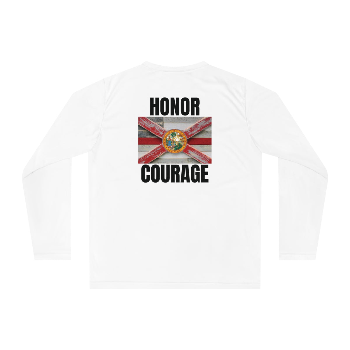 Red Line of Courage Men's UPF 40+ Long Sleeve Shirt
