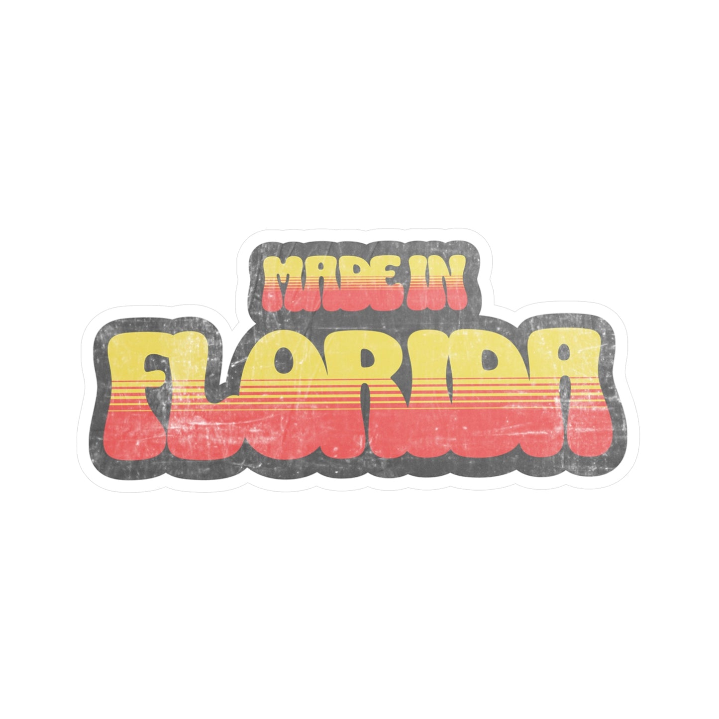 Made in Florida Vinyl Decal - Retro Sunset