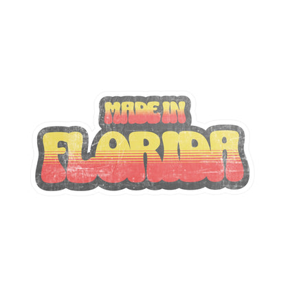 Made in Florida Vinyl Decal - Retro Sunset