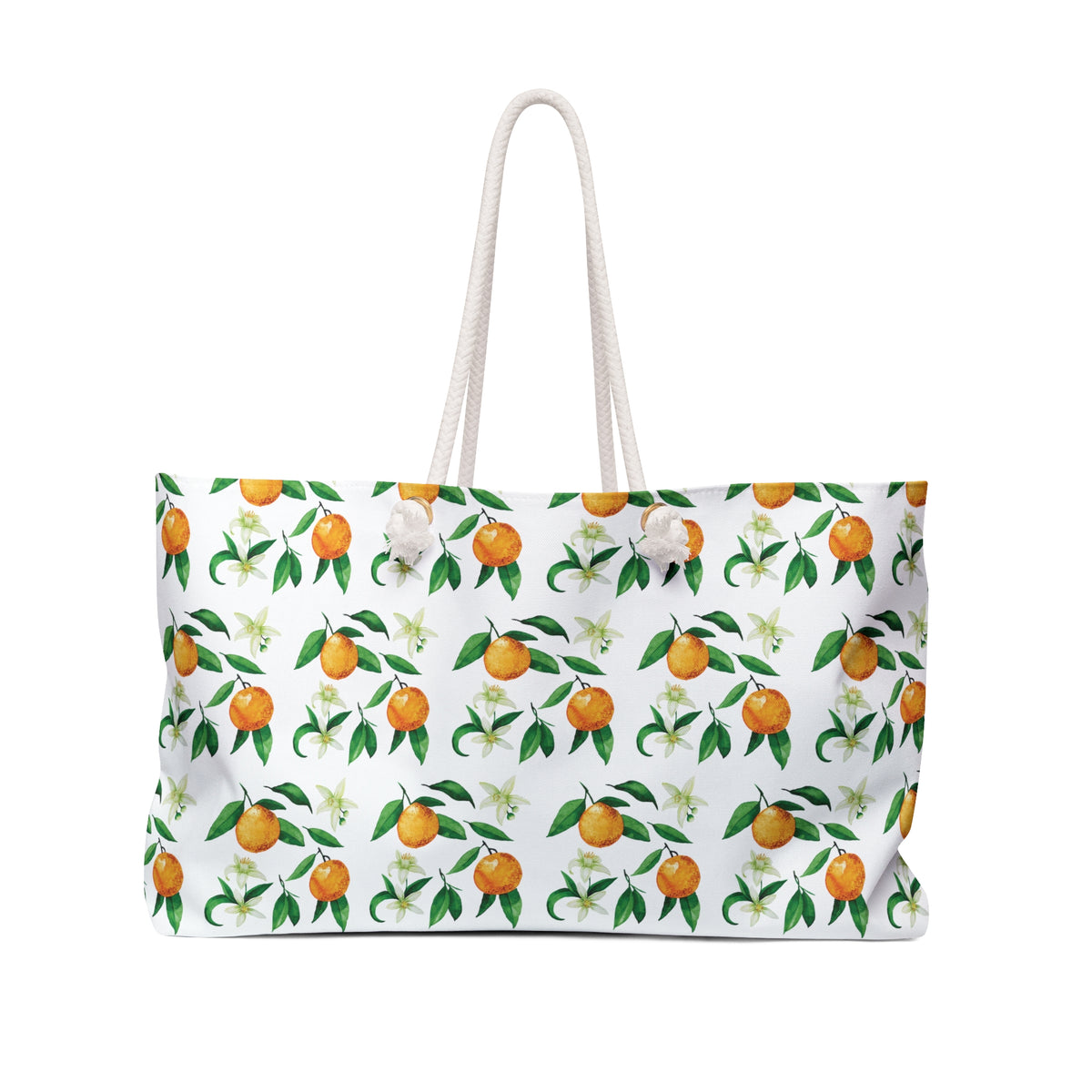 Orange Blossom Print Tote Bag