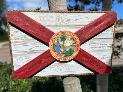 FloridaMan Solid Wood Florida Flag