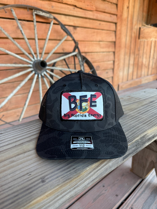 BFE Black Duck Camo Trucker 🐊⚡🧢
