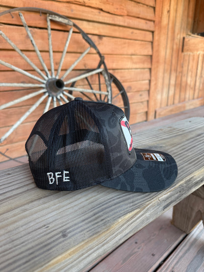 BFE Black Duck Camo Trucker 🐊⚡🧢