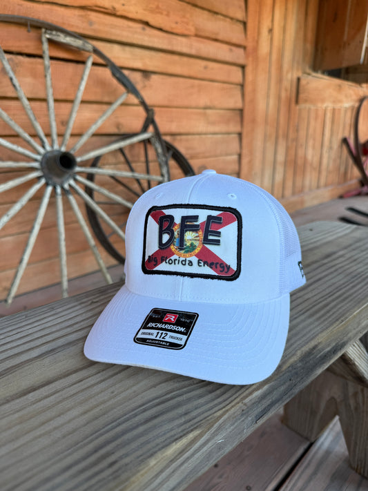 BFE Solid White Trucker 🧢⚡🌴