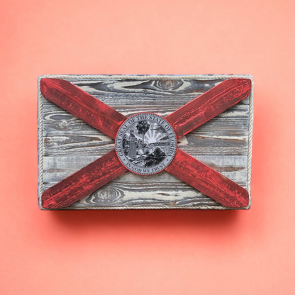 Cape Coral Solid Wood Florida Flag