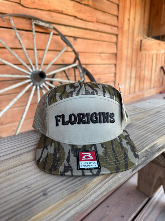 FLOrigins MossyOak Bottomland/Loden 7 Panel Trucker