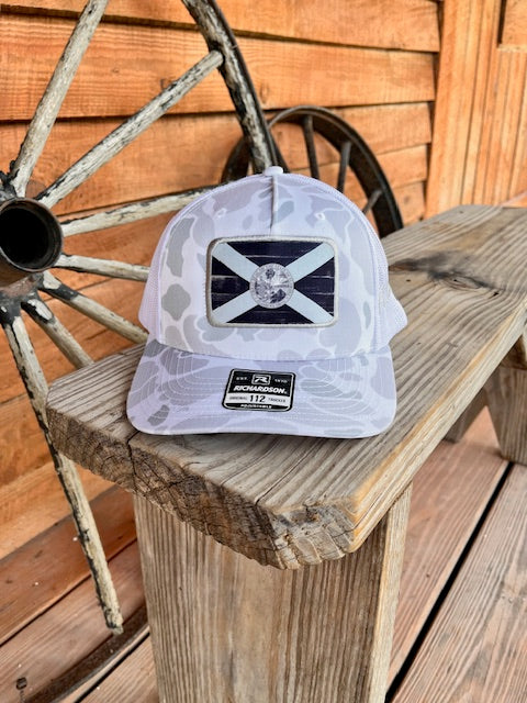 Gaspar Trucker – Blizzard/White Duck Camo🦆❄️🏴☠️