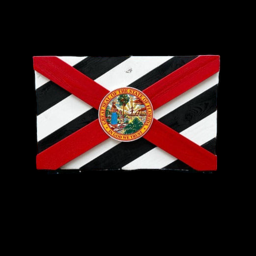 St. Augustine Solid Wood Florida Flag