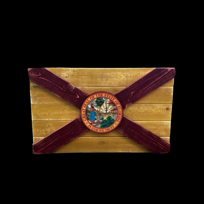 Tallahassee Solid Wood Florida Flag
