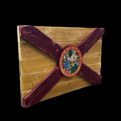 Tallahassee Solid Wood Florida Flag