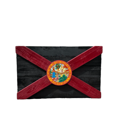 Tomahawk Solid Wood Florida Flag