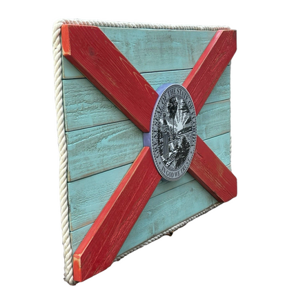 TropicGal Solid Wood Florida Flag