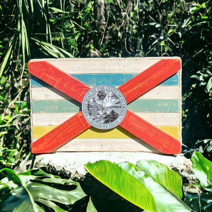 Islander Solid Wood Florida Flag