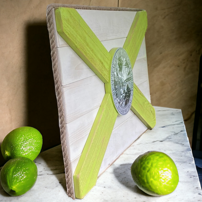 Key Lime Solid Wood Florida Flag