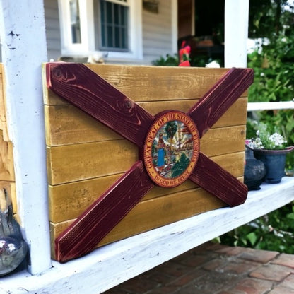 Tallahassee Solid Wood Florida Flag