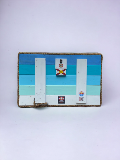 Salty Beach Solid Wood Florida Flag