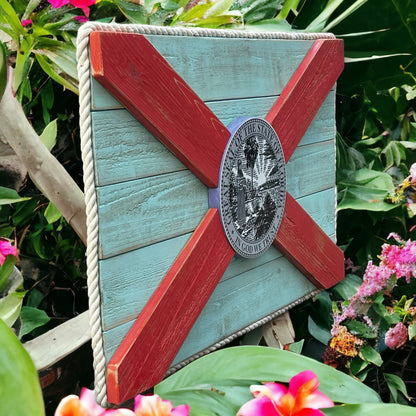 TropicGal Solid Wood Florida Flag