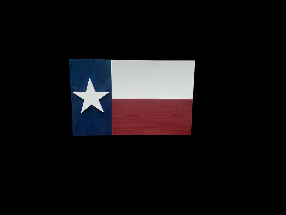 Austin Solid Wood Texas Flag - Native Artistry